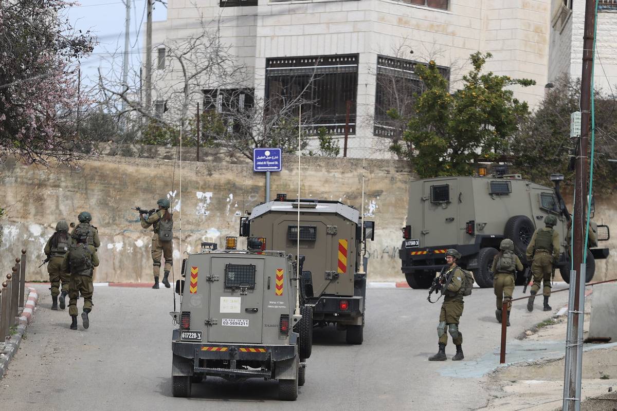 Israeli forces in Al-Bire area of Ramallah, West Bank on February 12, 2024. [İssam Rimawi - Anadolu Agency]