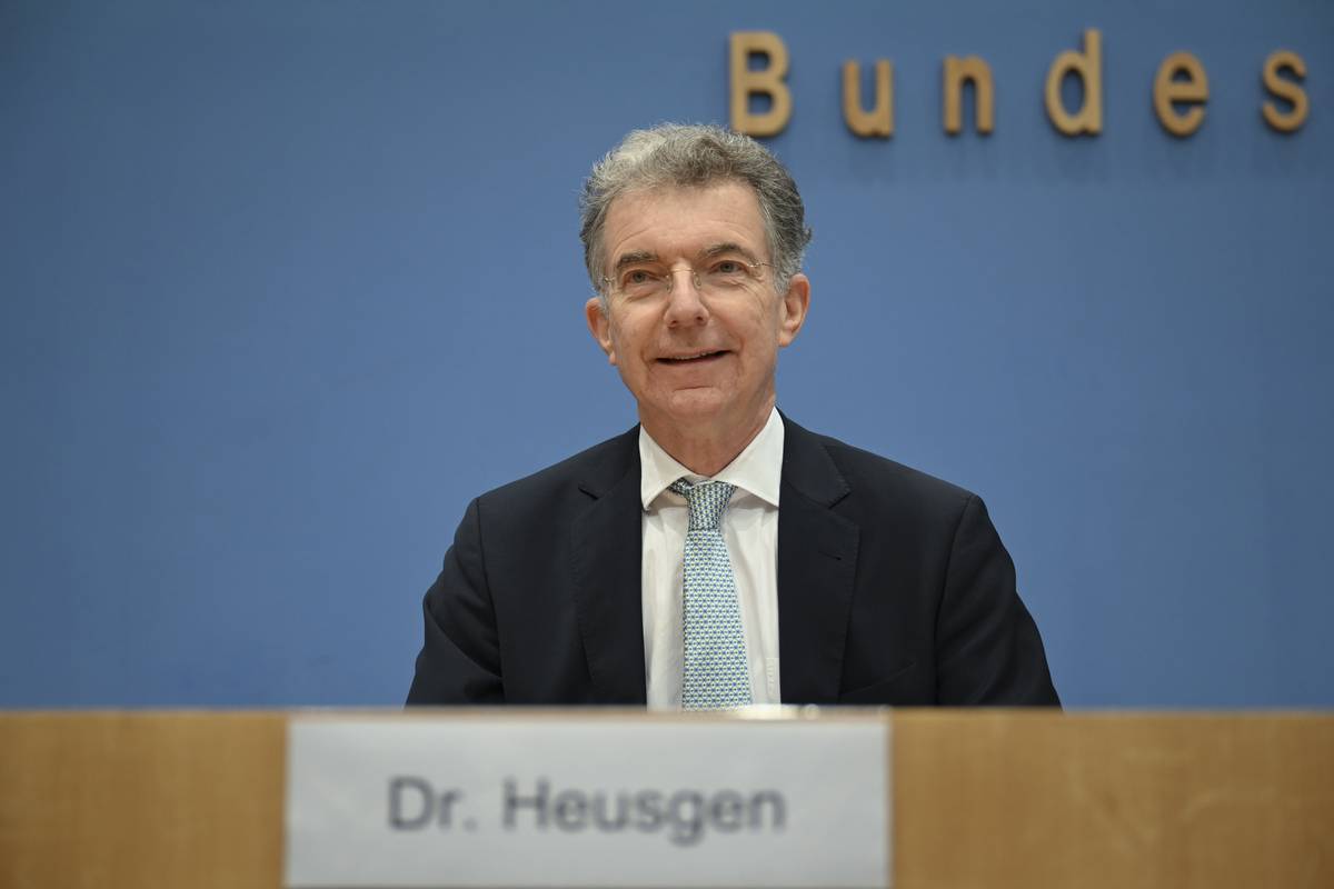 Christoph Heusgen, chairman of the Munich Security Conference holds a press conference at Federal Press Center in Berlin, Germany on February 12, 2024. [Halil Sağırkaya - Anadolu Agency]