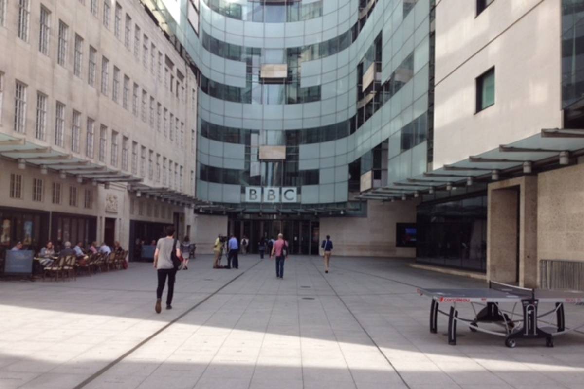 General view of Broadcasting House, the BBC headquarters in Central London