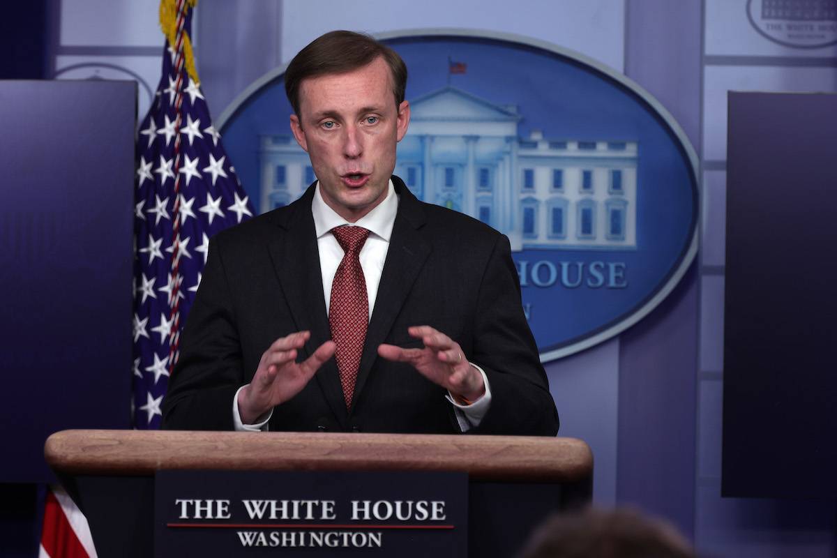 US National Security Adviser Jack Sullivan speaks during a daily press briefing at the James Brady Press Briefing Room of the White House March 12, 2021 in Washington, DC. [Alex Wong/Getty Images]