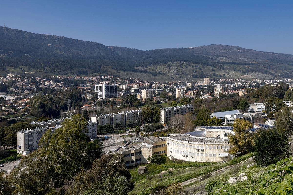 The northern Israeli city of Kiryat Shmona near the Lebanon border amid ongoing cross-border tensions as fighting continues between Israel and Palestinian Hamas militants in the Gaza Strip. [Photo by JALAA MAREY/AFP via Getty Images]