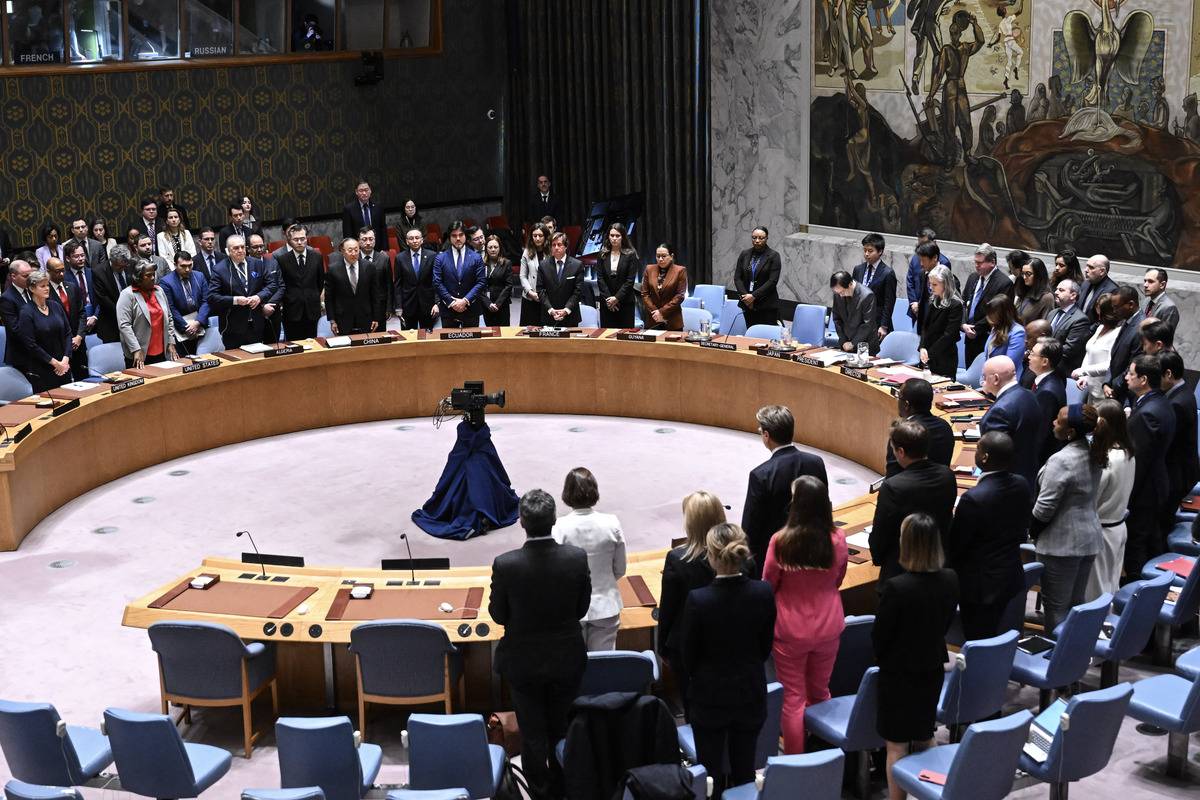 United Nations Security Council (UNSC) convene to demand an immediate ceasefire in Gaza during Ramadan that would translate into a permanent and sustainable ceasefire, on March 25, 2024 in New York, USA. [Fatih Aktaş - Anadolu Agency]