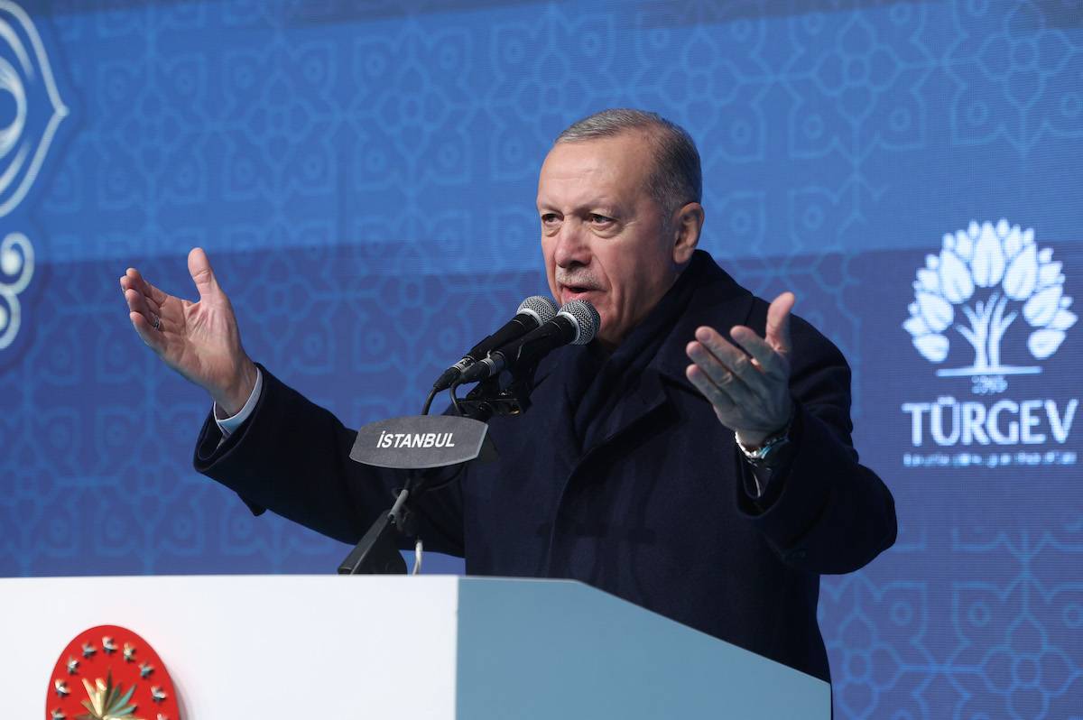 Turkish President Recep Tayyip Erdogan in Istanbul, Turkiye on April 05, 2024 [Mustafa Kamacı - Anadolu Agency]