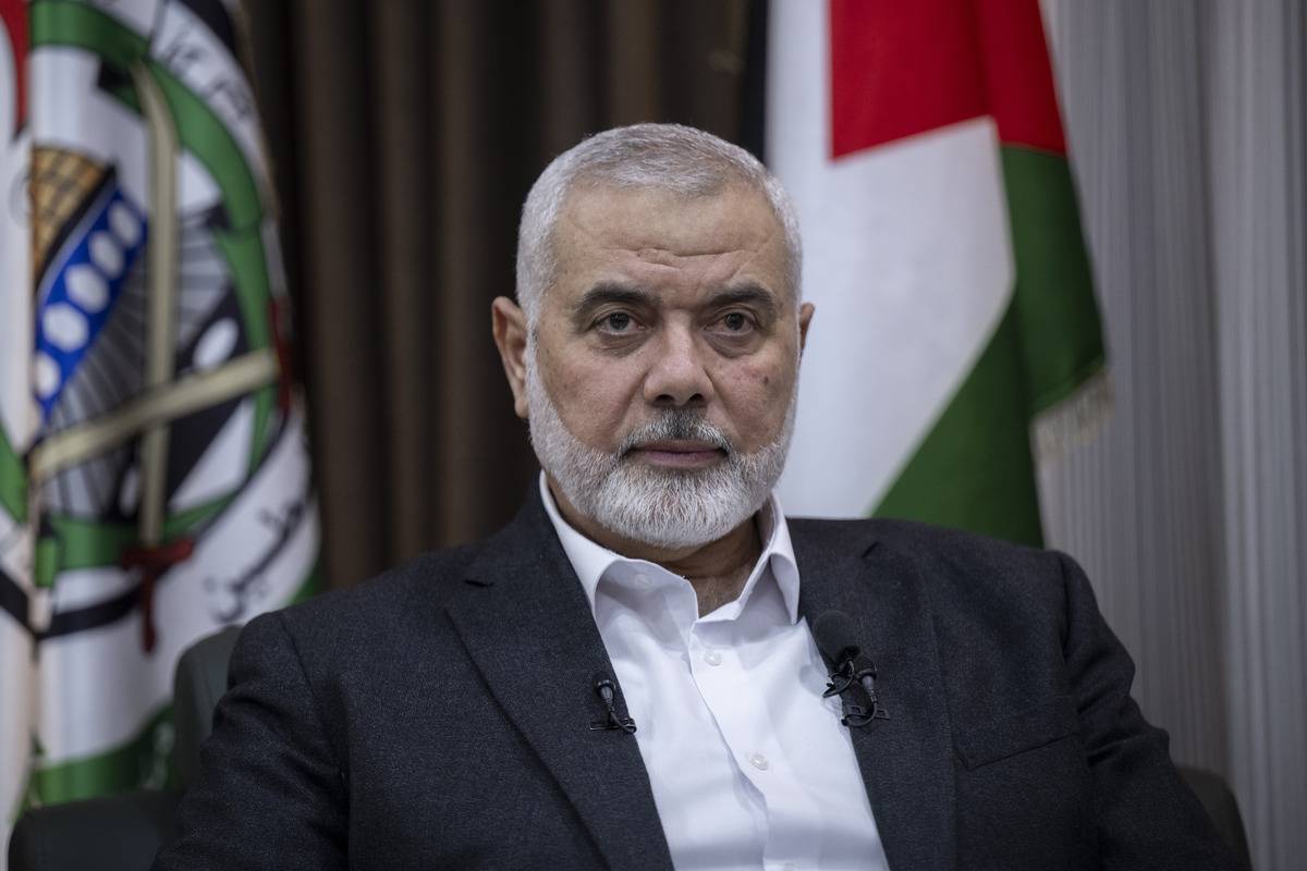 Hamas Political Bureau Chairman Ismail Haniyeh in Istanbul, Turkiye on April 20, 2024. [Arif Hüdaverdi Yaman - Anadolu Agency]