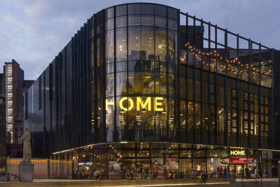 An outside view of the HOME Cinema, Theatre and Art Gallery in Manchester on 7 March 2024 [@HOME_mcr/X]