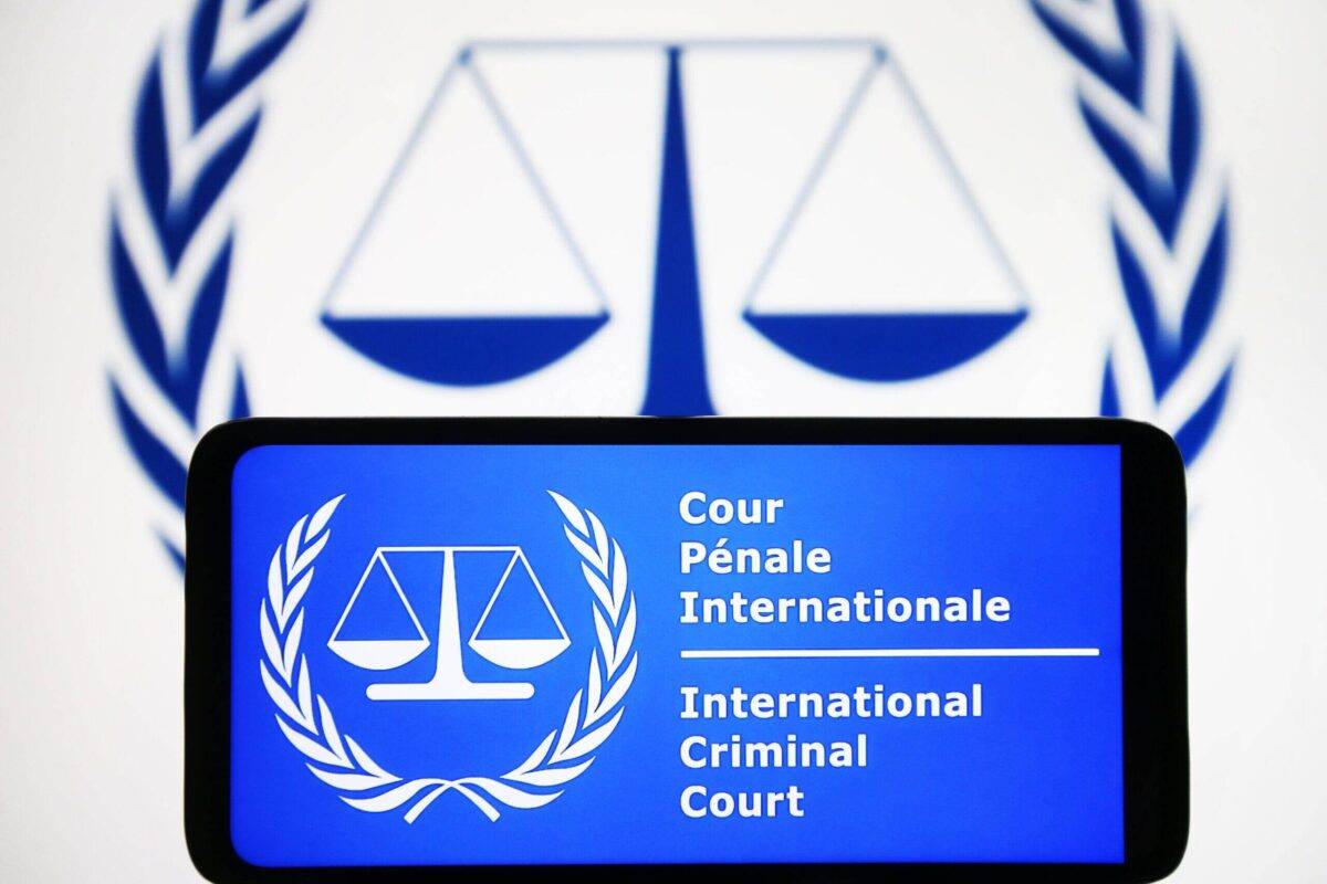 In this photo illustration, the International Criminal Court