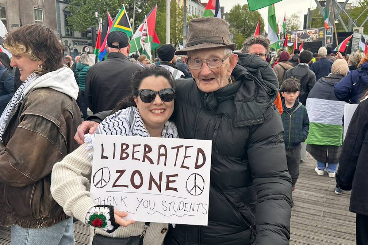 90-year-old man from Ireland walked entire Palestine march route