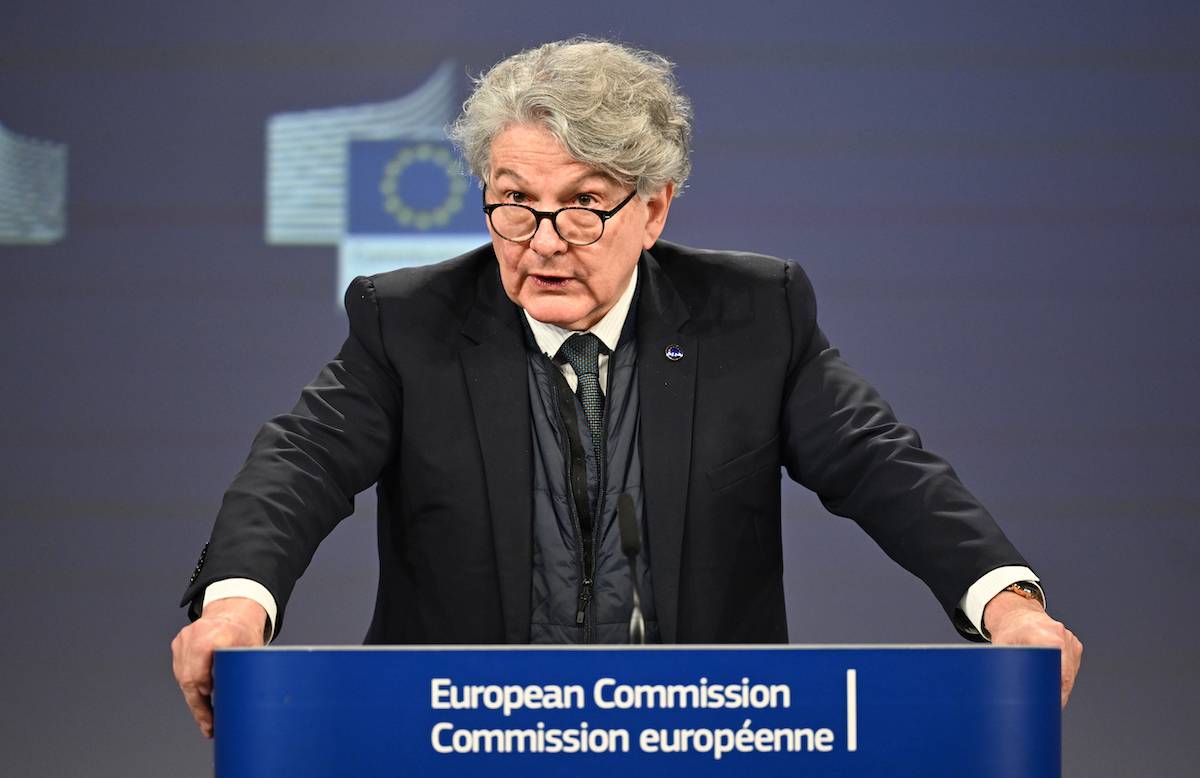 Former European Commissioner Thierry Breton. [Dursun Aydemir - Anadolu Agency]