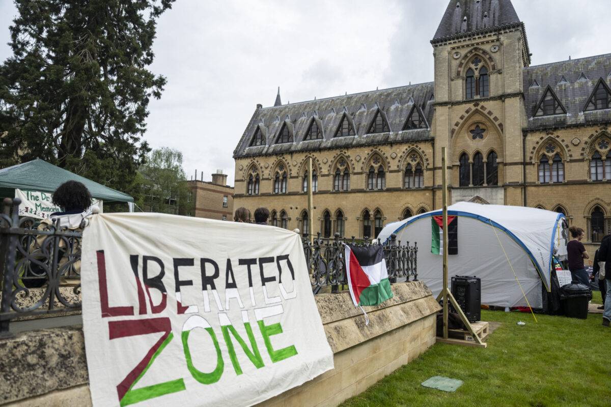 Protest Encampment Erected At Oxford University In Support Of Palestinians