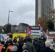 Demonstration held in support of Palestinian people in London, United Kingdom on November 30, 2024