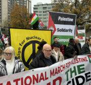 Demonstration held in support of Palestinian people in London, United Kingdom on November 30, 2024