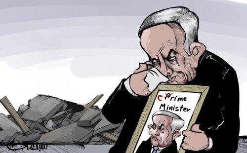 The ICC issues an arrest warrant for Israeli Prime Minister Benjamin Netanyahu as a result of Gaza genocide - Cartoon [Sabaaneh/MiddleEastMonitor]
