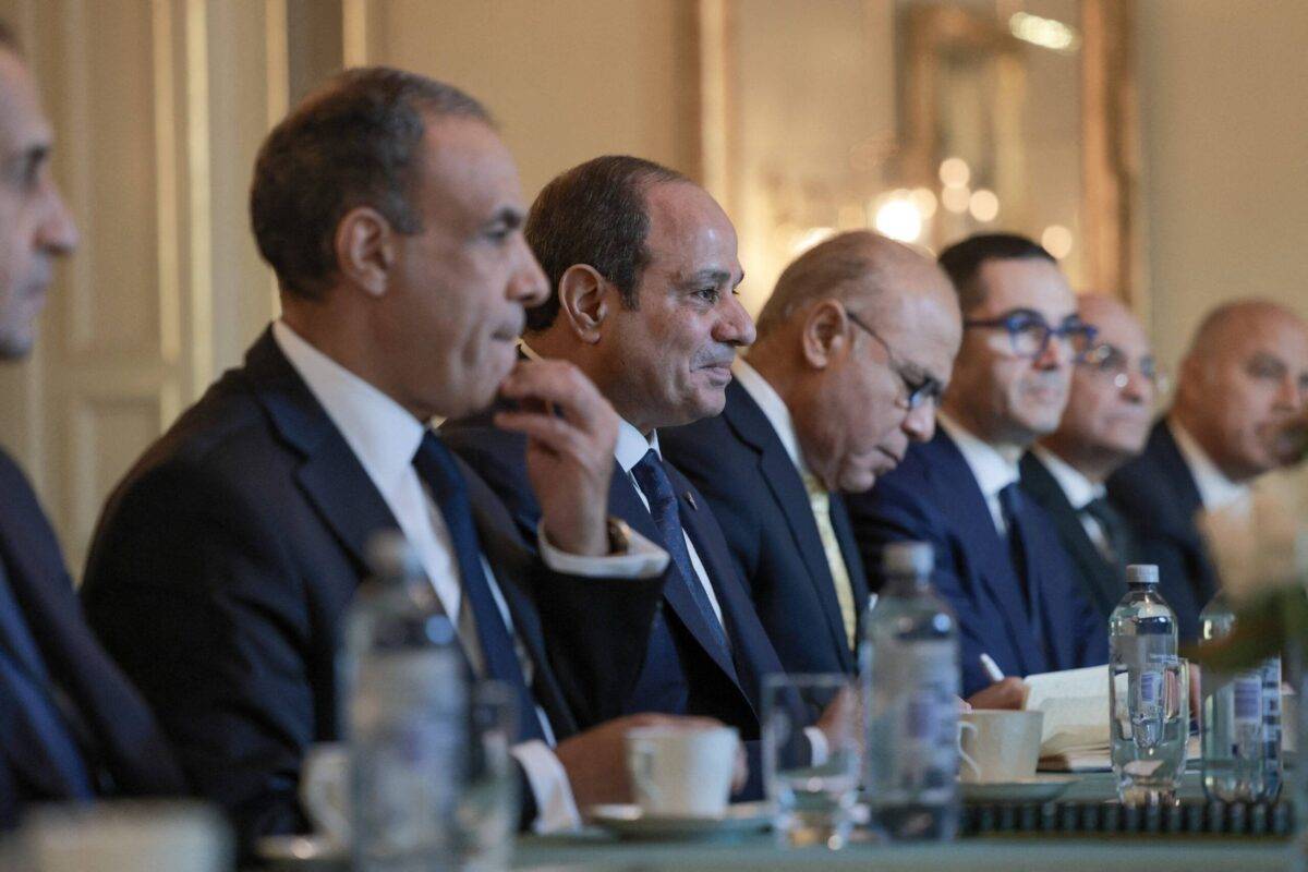 Egypt's President Abdel Fattah al-Sisi (C) attends a meeting in the State House of Representatives in Oslo, Norway, on December 9, 2024 [Jonas Been Henriksen via Getty Images]