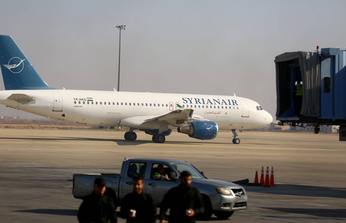 A Syrian Airlines plane in Damascus, Syria.[Hişam Hac Ömer - Anadolu Agency]
