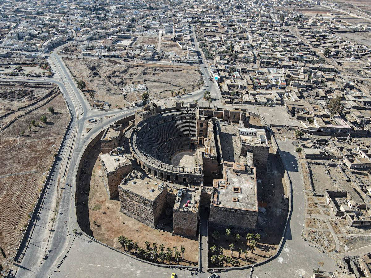 Aftermath of the Bosra Ancient City after the ousted Baath regime in ...
