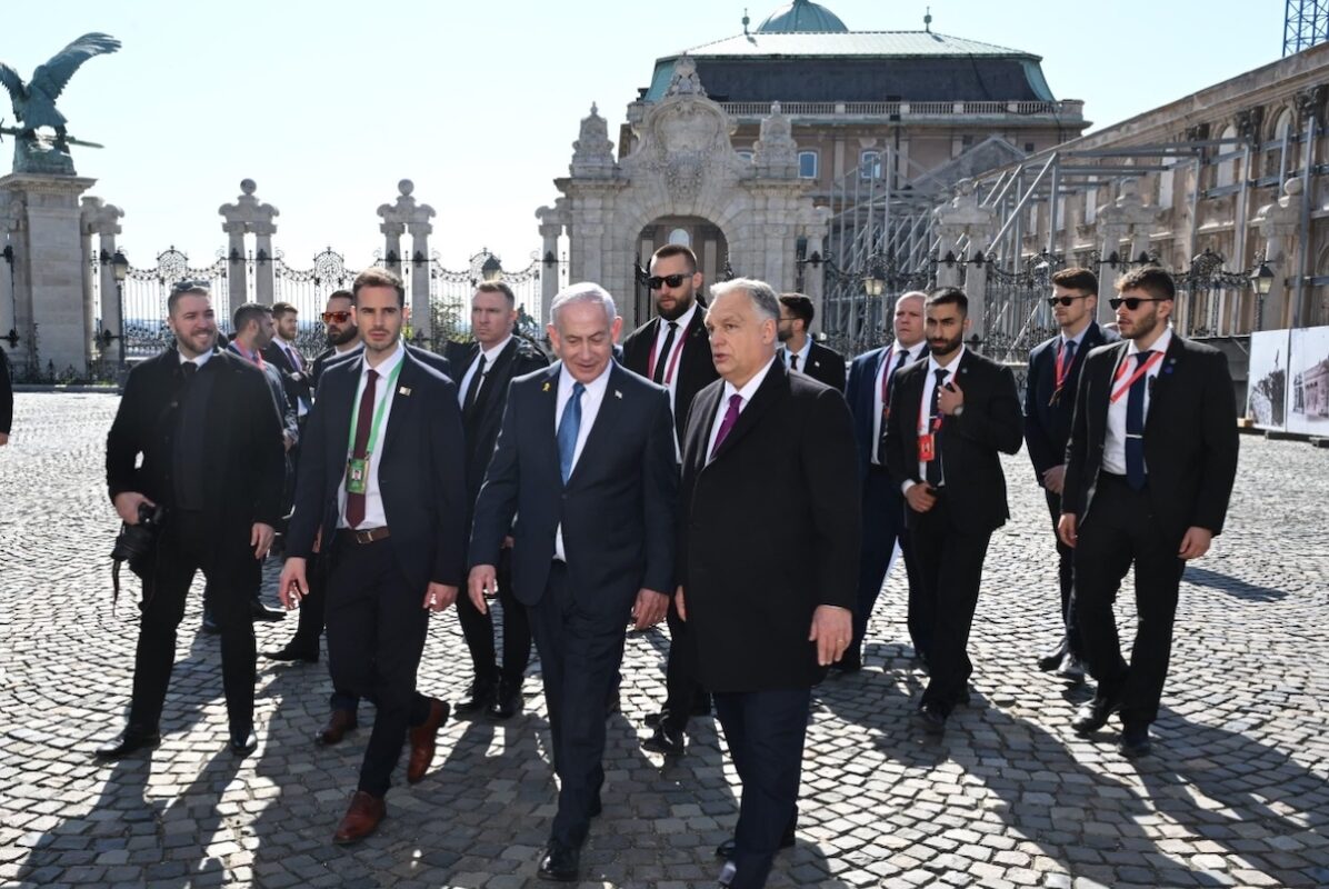 Hungary's Prime Minister Viktor Orban meets with Israeli Prime Minister Benjamin Netanyahu in Budapest, Hungary on April 03, 2025. [GPO / Handout - Anadolu Agency]