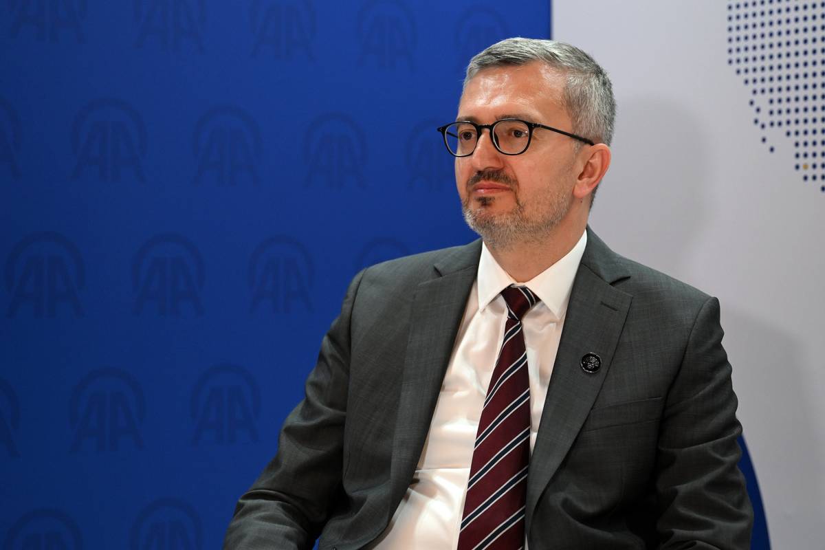 Turkish Deputy Foreign Minister Burhanettin Duran in Antalya, Turkiye on April 13, 2025. [Hakan Nural - Anadolu Agency]