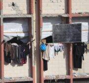 Palestinians use Gaza’s ruins to dry their laundry, on 11 April 2024 [Mohammed Asad/Middle East Monitor]