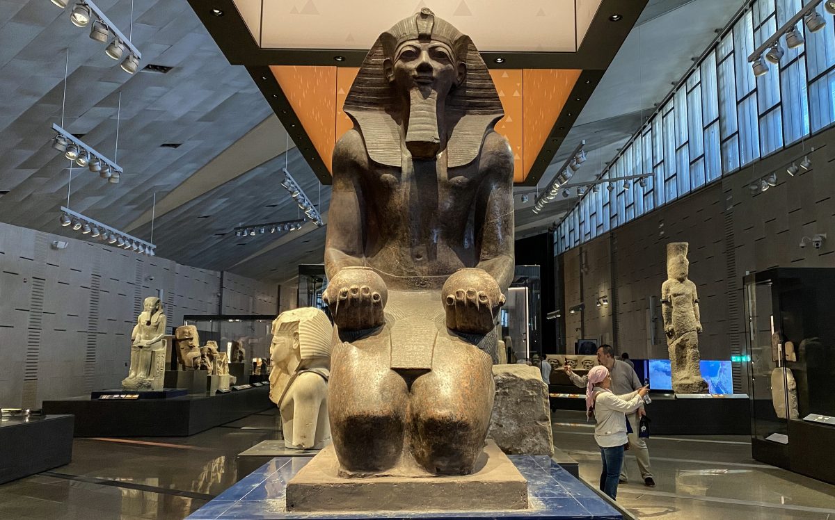A view from the Grand Egyptian Museum, “largest museum exhibiting the artifacts of a single country”, in Giza, Egypt on October 15, 2024. [Mohamed Elshahed - Anadolu Agency]