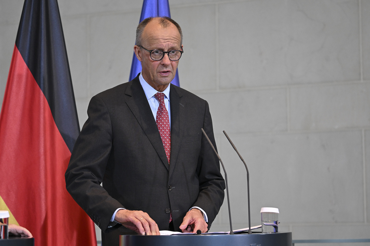 German Chancellor Friedrich Merz in Berlin, Germany, on July 22, 2025. [Halil Sağırkaya - Anadolu Agency]