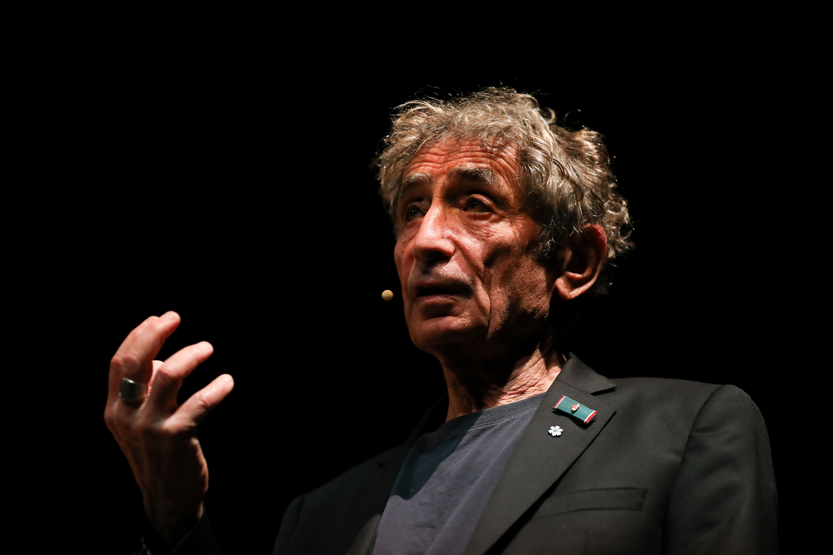 Physician and writer Gabor Mate participates in a meeting entitled 'Reflections on Individual and Collective Trauma. Palestine and Zionism.' at the National Old Theatre in Krakow, Poland, on June 9, 2025. [Photo by Klaudia Radecka/NurPhoto via Getty Images]