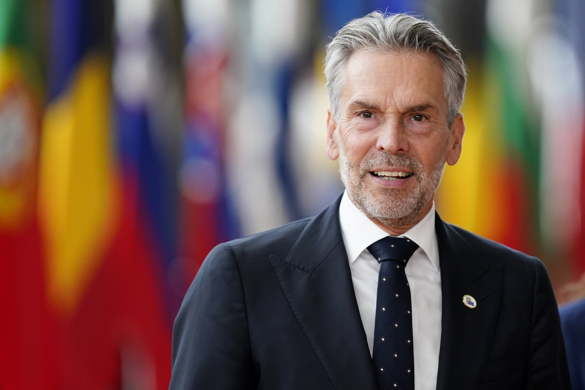 Dick Schoof Prime Minister of Nethrlands arrives at European Council on June 26, 2025 in Brussels, Belgium. [Photo by Pier Marco Tacca/Getty Images]