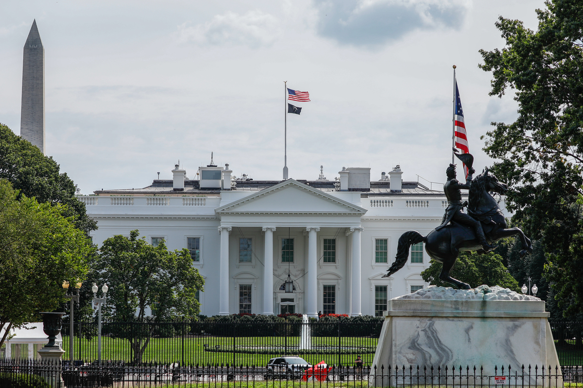 The White House is seen in Washington, D.C.on September 15, 2025. [Yasin Öztürk - Anadolu Agency]
