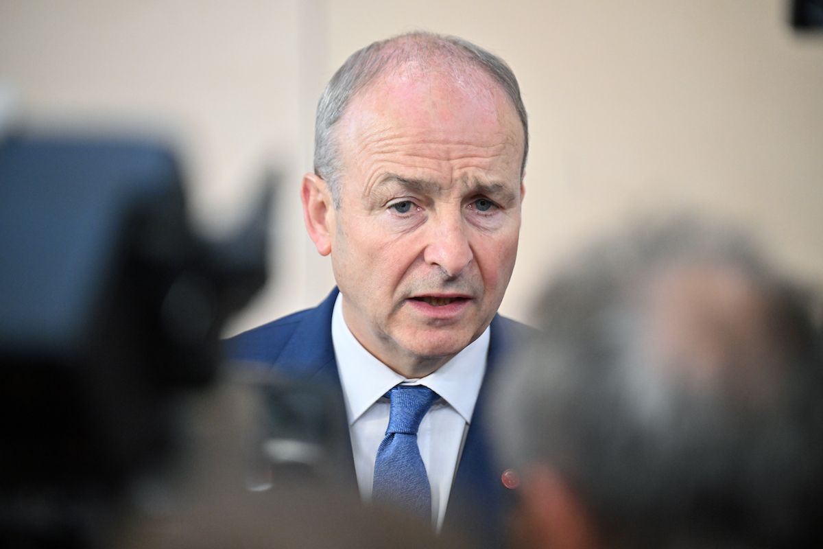 Irish Prime Minister Micheal Martin speaks to press during the 7th European Political Community Summit (EPC) in Copenhagen, Denmark on October 2, 2025. [Dursun Aydemir - Anadolu Agency]