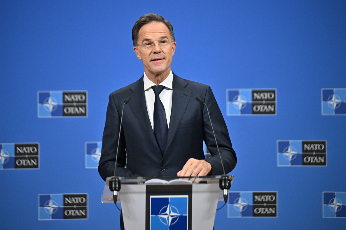 NATO Secretary General Mark Rutte holds press conference in Brussels ...
