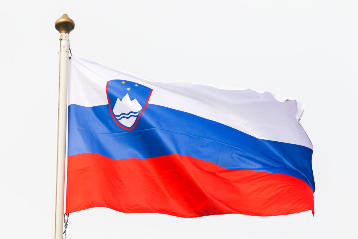 The flag of Slovenia [Maksim Konstantinov/SOPA Images/LightRocket via Getty Images]