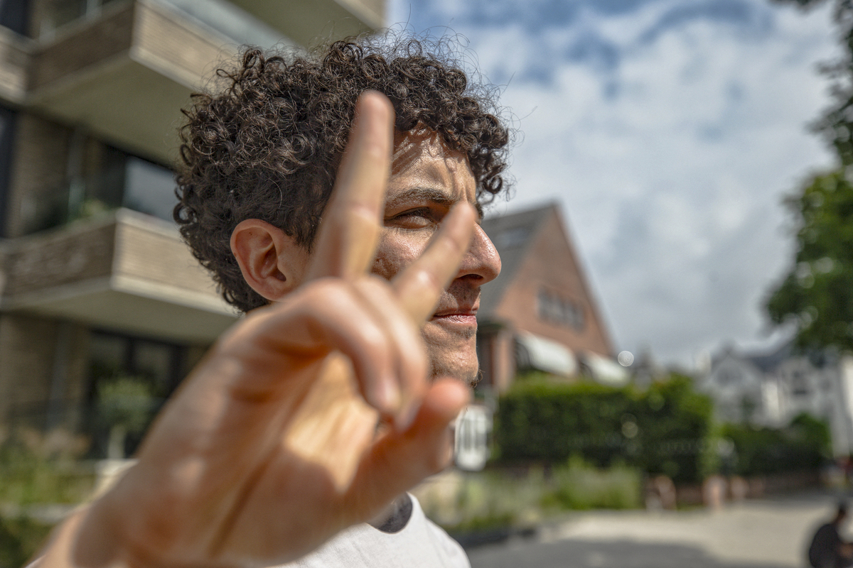 Egyptian activist Anas Habib. [Photo by WAHAJ BANI MOUFLEH/Middle East Images/AFP via Getty Images]