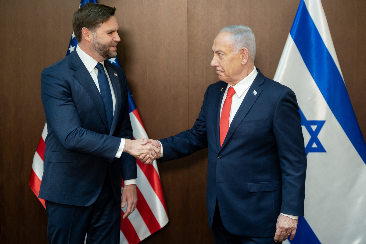 US vice president meets with Israeli premier to discuss Gaza ceasefire