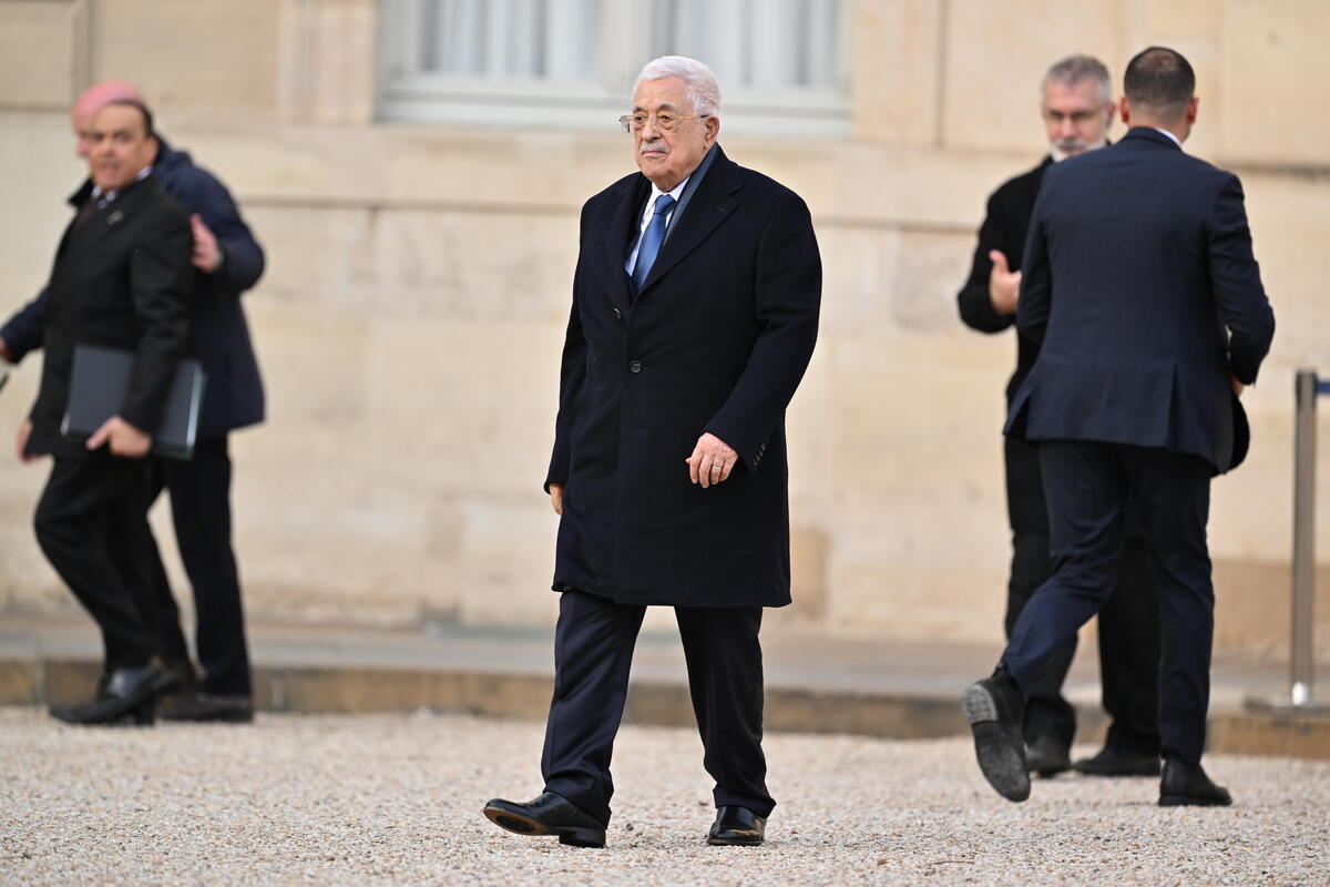 Palestinian President Mahmud Abbas in Paris, France on November 11, 2025. [Mustafa Yalçın - Anadolu Agency]
