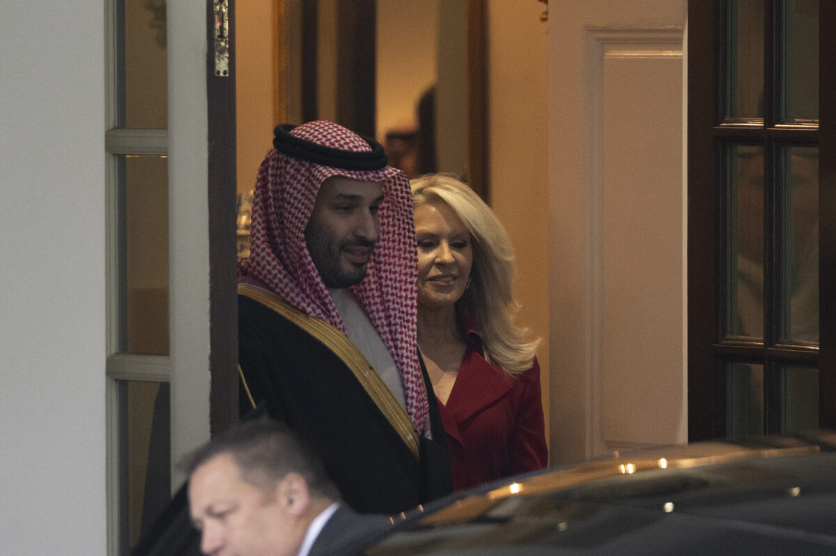 Saudi Arabia’s Crown Prince Mohammed bin Salman Al Saud departs from the White House in Washington, DC, on November 18, 2025. [Celal Güneş - Anadolu Agency]