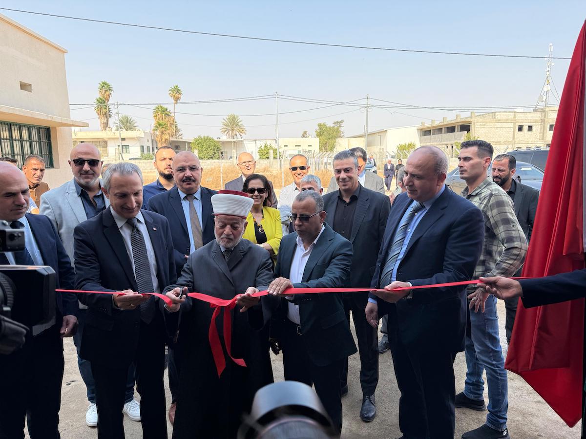Palestinian and Turkish officials attended the reopening of a carpentry production and training workshop in Jericho, in the occupied West Bank, supported by the Turkish Cooperation and Coordination Agency (TİKA). Among the attendees were Interior Minister Ziad Hab Al-Reeh, Grand Mufti Muhammad Hussein, local Jericho officials, economic and educational representatives, and Turkish Consul General Ismail Çobanoglu, on 20 Nov 2025 [Tika/Anadolu Agency]