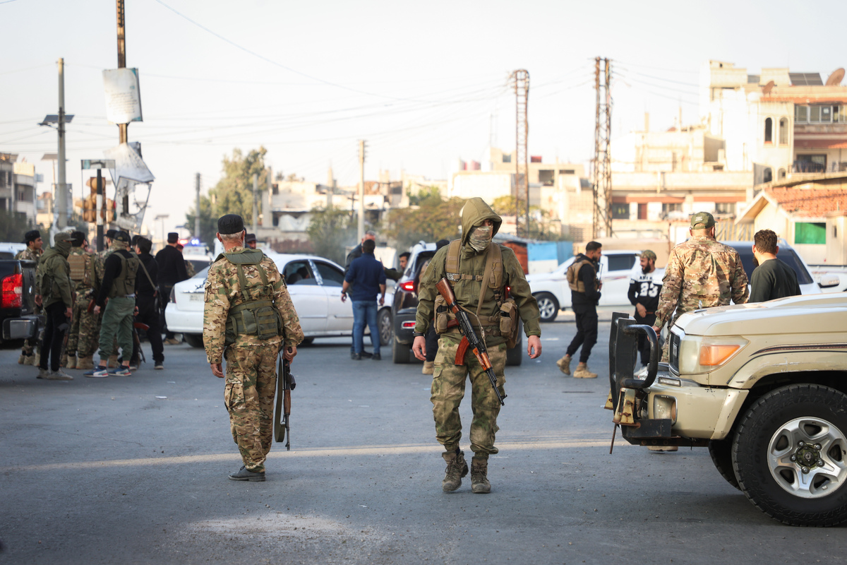 Syria’s soldiers take security measures in Homs, Syria on November 23, 2025. [Abobaker Alsaka - Anadolu Agency]