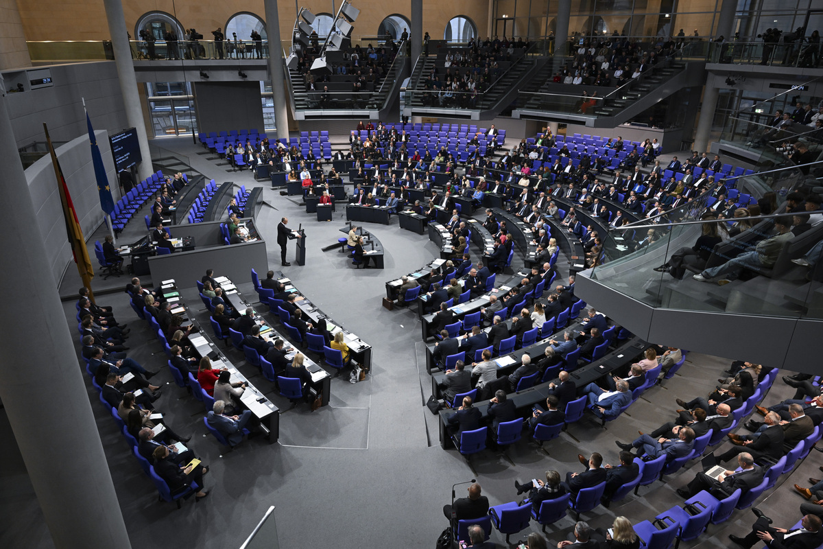 Budget discussions for 2026 is held at German Federal Parliament (Bundestag) in Berlin, Germany on November 26, 2025. [Halil Sağırkaya - Anadolu Agency]