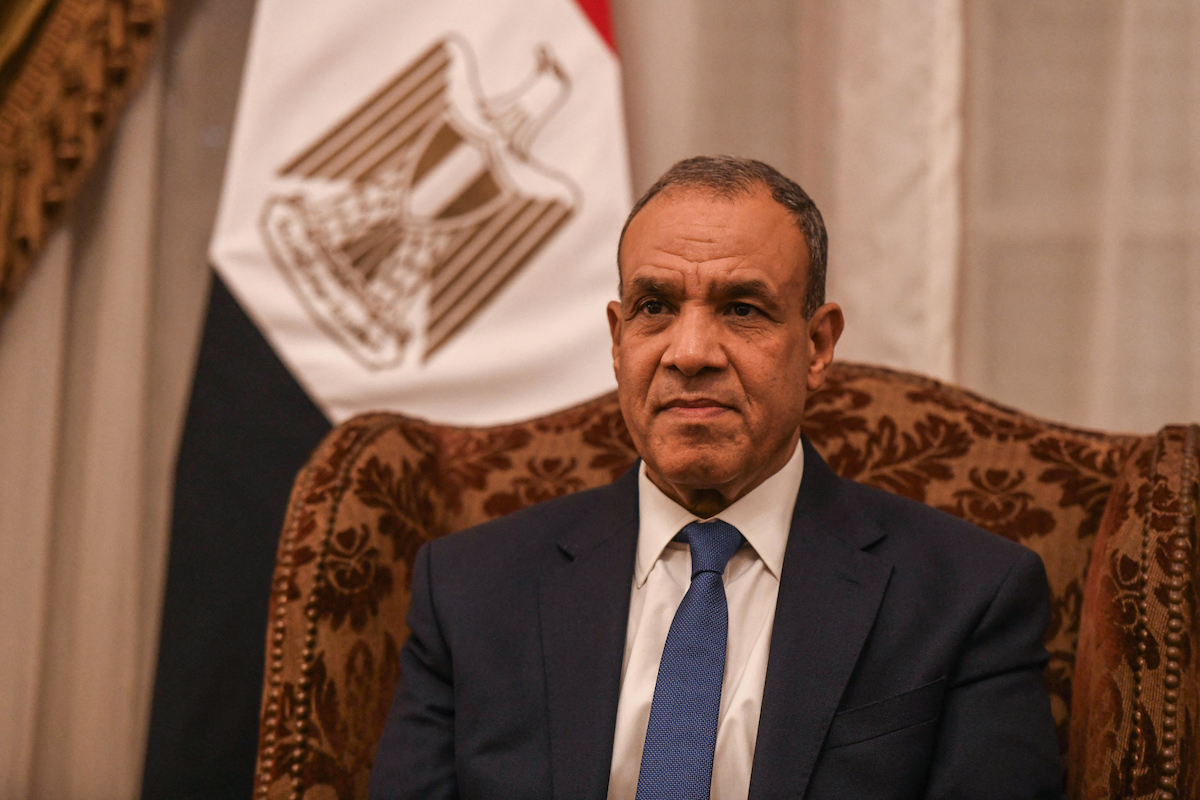 Egypt's Foreign Minister Badr Abdelatty in Cairo on September 9, 2025. [Photo by Ahmed HASAN / AFP via Getty Images]