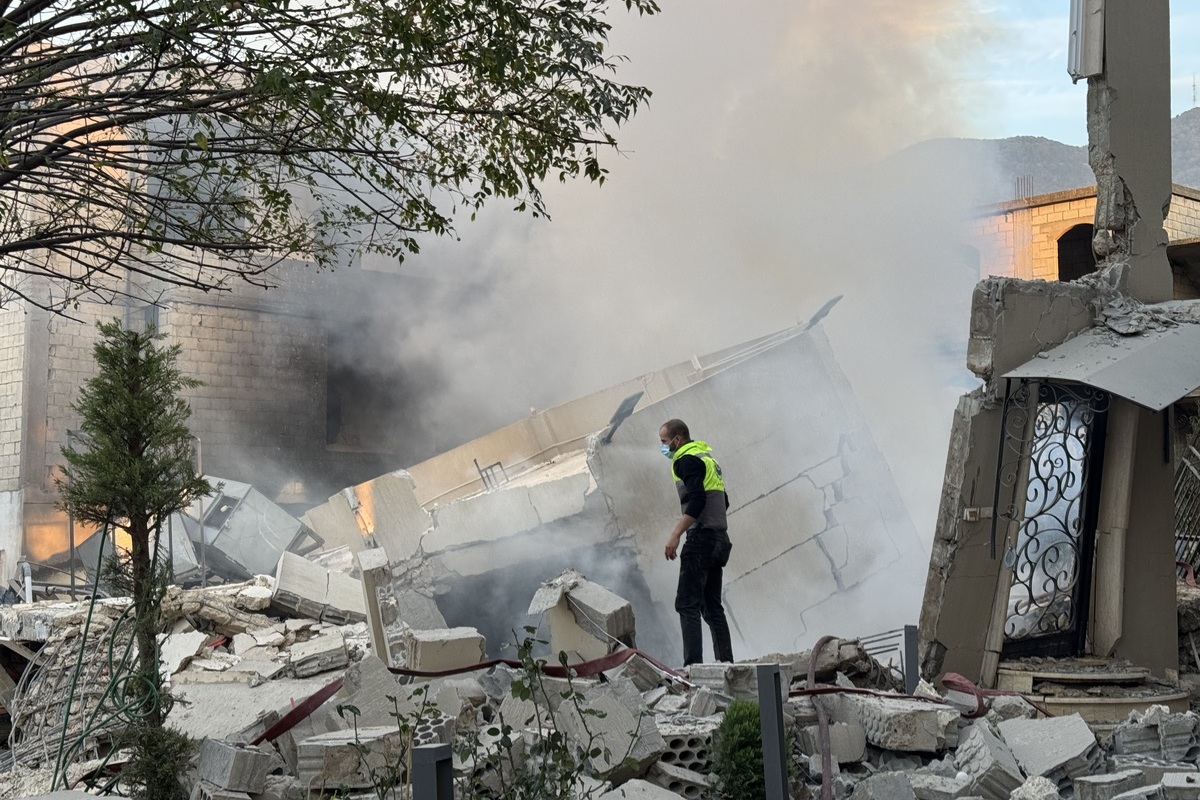 A view of the area after Israeli warplanes carried out an airstrike on the town of Jbaa in southern Lebanon on December 04, 2025. [Ahmad Kaddoura - Anadolu Agency]