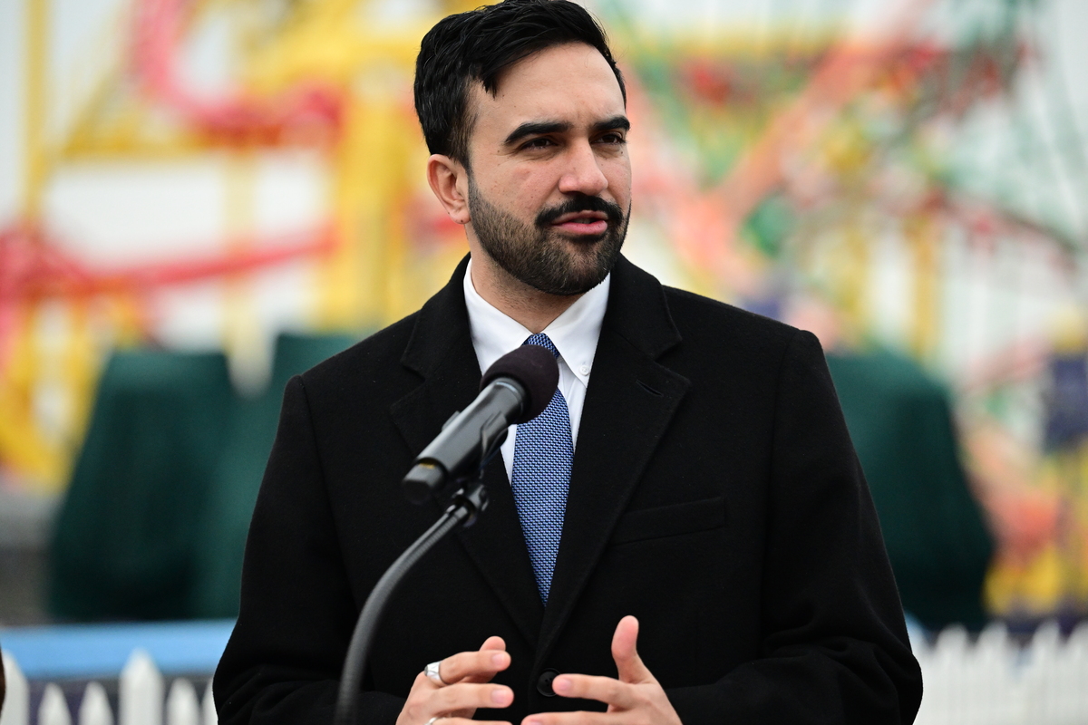 New York City Mayor Zohran Mamdani speaks at a press conference at Deno's Wonder Wheel on Coney Island in the New York City Borough of Brooklyn, New York City, USA, on February 15, 2026. [Kyle Mazza - Anadolu Agency]