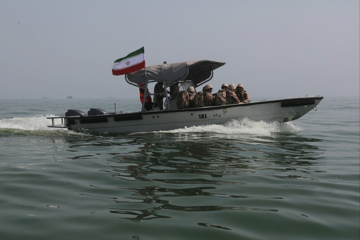 Naval units from Iran and Russia carry out to simulation of rescue a hijacked vessel during the joint naval drills held at the Port of Bandar Abbas near the Strait of Hormuz in Hormozgan, Iran on February 19, 2026. [Iranian Army/Handout - Anadolu Agency]