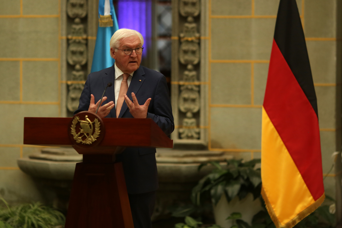 German President Frank-Walter Steinmeier gives a speech in Guatemala City, Guatemala on March 17, 2026. [Josue Decavele - Anadolu Agency]