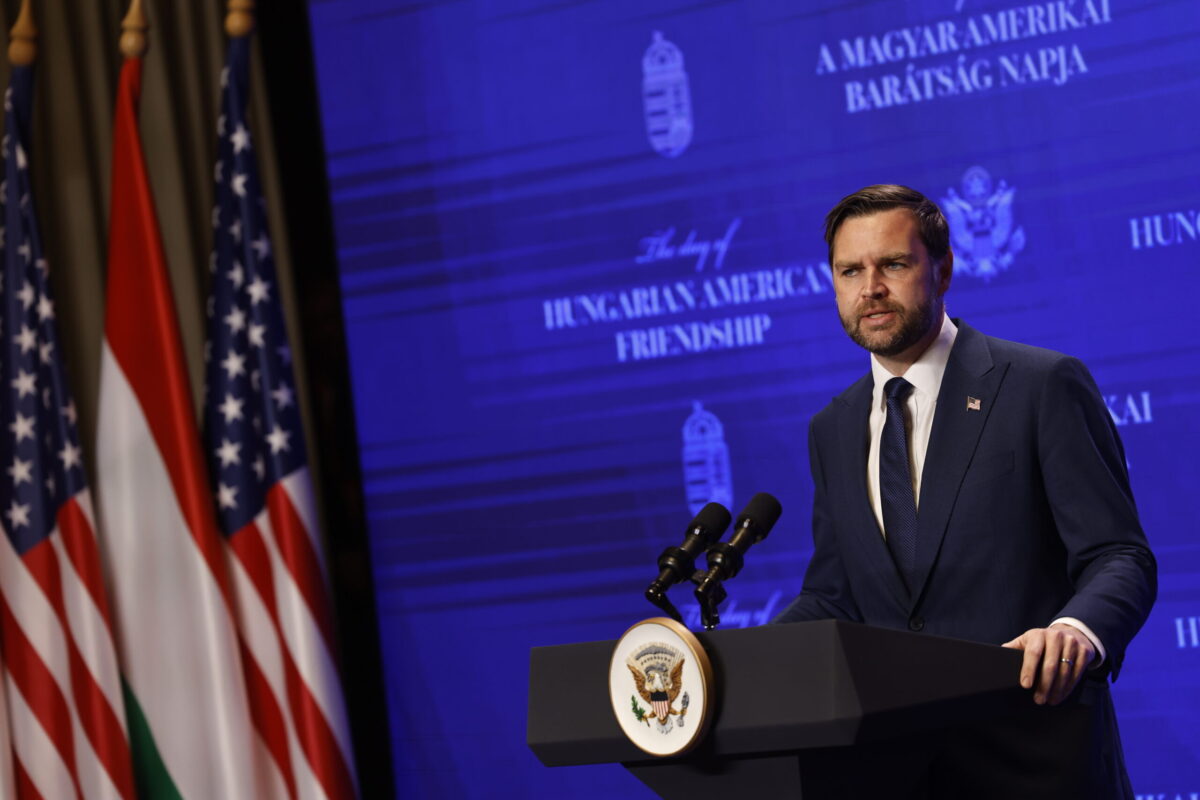 US Vice President JD Vance on April 7, 2026 in Budapest, Hungary. [Arpad Kurucz - Anadolu Agency]