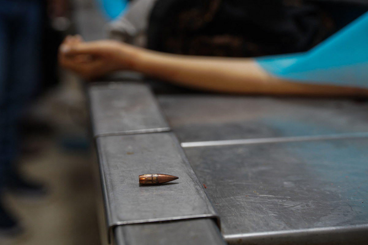 The body of nine-year-old Ritaj Reyhan, who was killed in an Israeli attack on the northern Gaza Strip, are taken from the morgue of Al-Shifa Hospital for funeral prayers and burial in Gaza City, Palestine on April 08, 2026. [Anas Zeyad Fteha - Anadolu Agency]