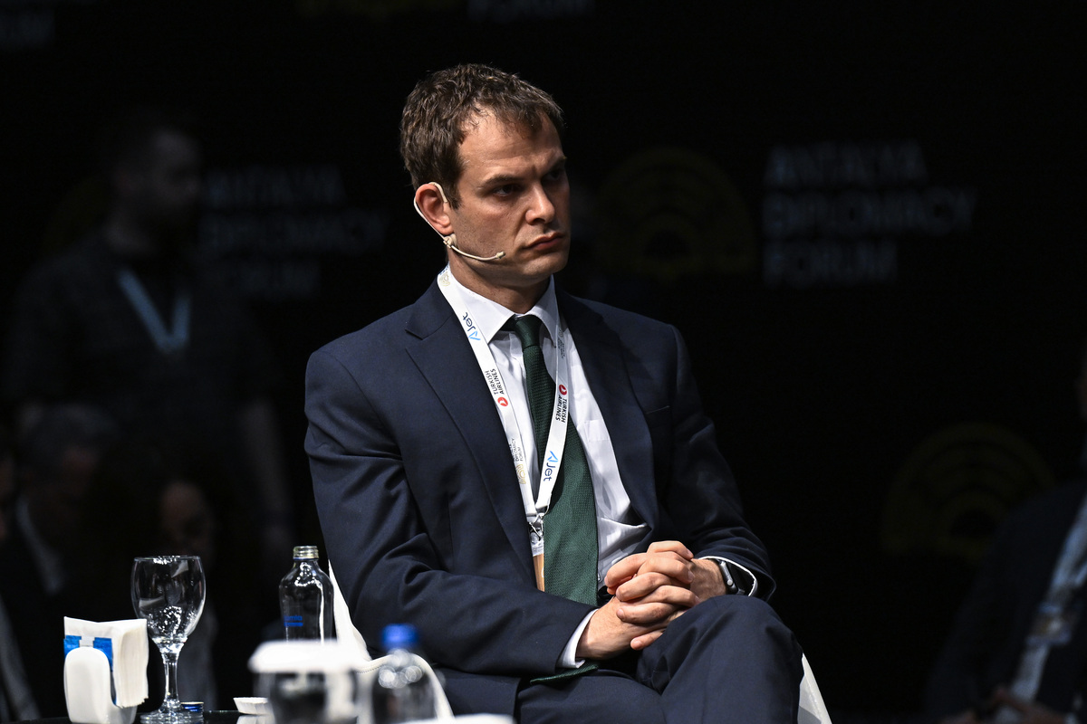 Hamish Falconer, Parliamentary Under-Secretary of State Foreign, Commonwealth & Development Office of the United Kingdom attends the panel discussion titled 'Syria’s Path to Stability' within the Antalya Diplomacy Forum, held under the theme of 'Mapping Tomorrow, Managing Uncertainties' in Antalya, Turkiye on April 17, 2026. [Muhammed Enes Yıldırım - Anadolu Agency]