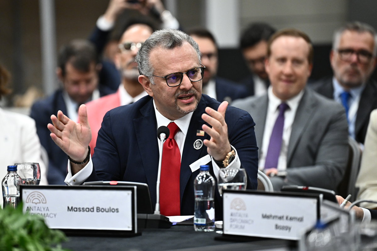 Senior Advisor for Africa and Arab Affairs to the U.S. President Massad Boulos attends the ADF2026 Talks within Antalya Diplomacy Forum, in Antalya, Turkiye on April 18, 2026. [Orhan Çiçek - Anadolu Agency]