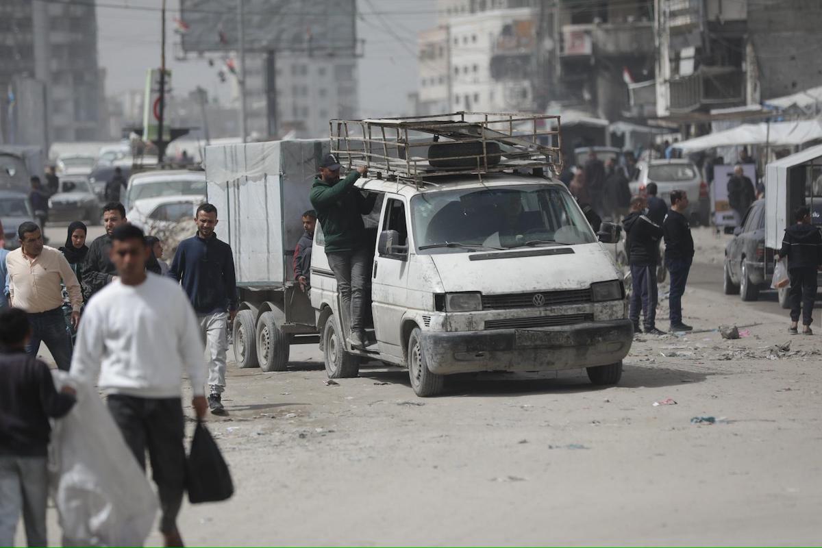 Gaza’s transport system is under strain due to the occupation’s ban on car parts and engine oil, on 14 April 2026 [Mohammed Asad/Middle East Monitor]
