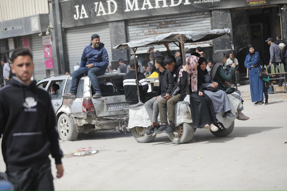 Gaza’s transport system is under strain due to the occupation’s ban on car parts and engine oil, on 14 April 2026 [Mohammed Asad/Middle East Monitor]