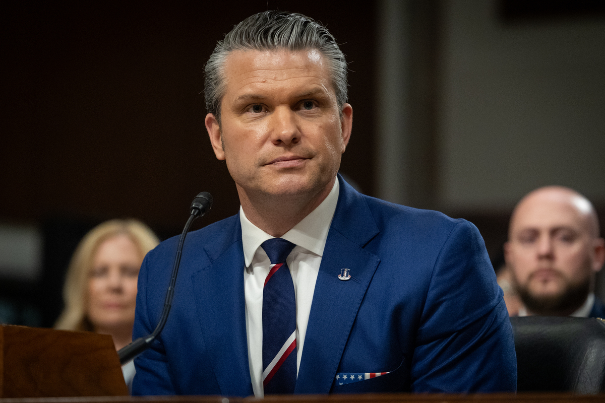 Secretary of Defense Pete Hegseth is seen during a Senate Armed Services Committee hearing on the Department of Defense’s FY27 budget request, in the Dirksen Senate office building in Washington, DC on April 30, 2026. [Nathan Posner - Anadolu Agency]
