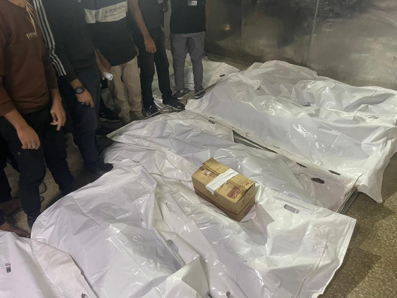 Funeral procession takes place for seven Palestinians killed in an Israeli airstrike targeting a residential apartment on the first day of Eid al-Adha in Gaza City, on 28 May 2026 [Mohammmed Asad/Middle East Monitor]